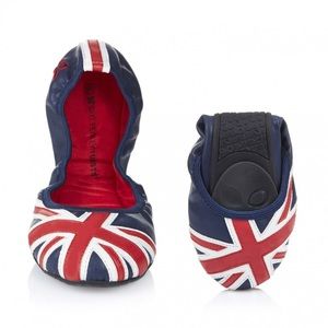 Butterfly Twists Foldable Union Jack London Flats